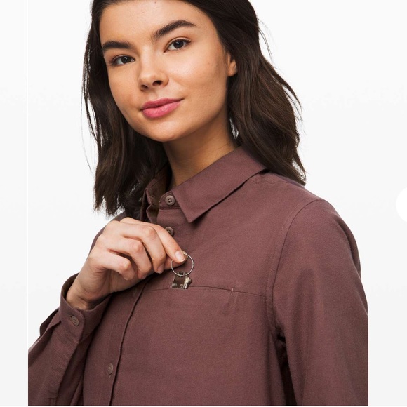 Lululemon Full Day Ahead Button Up Purple Shirt - Picture 4 of 12